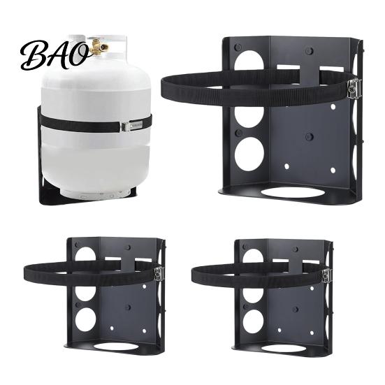 Truck Bed Tank Bracket Propane Mounting Bracket, Adjustable Stainless Steel Strap Design, Heavy Duty Rust Resistant Gas Bottle Holder for Outdoor