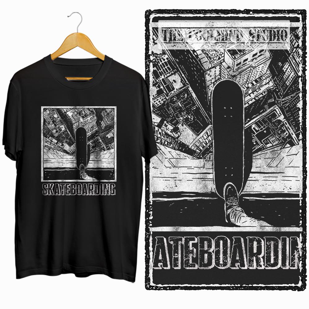 Coolmind Z1046 100% Cotton skate lover Exclusive Graphic Men T shirt Cotton men tshirt cool t-shirt for men tee shirt