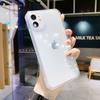 Applicable To iPhone12-6.1 Transparent Straight-sided Square Mobile Phone Case Apple 13/15OPRO All-inclusive Tpu Protective Case