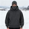 Balaclava cu Glugă Unisex Mască de Schi Hanorac Rezistent la Vânt Călduros Buzunar Frontal Hanorac pentru Alergare