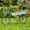 Cycle Plant Stand Outdoor with Baskets Playful for Yard, Gardeners