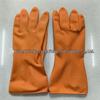 100g Orange Latex Gloves, Acid and Alkali Resistant, Corrosion Proof, Waterproof, for Household Use
