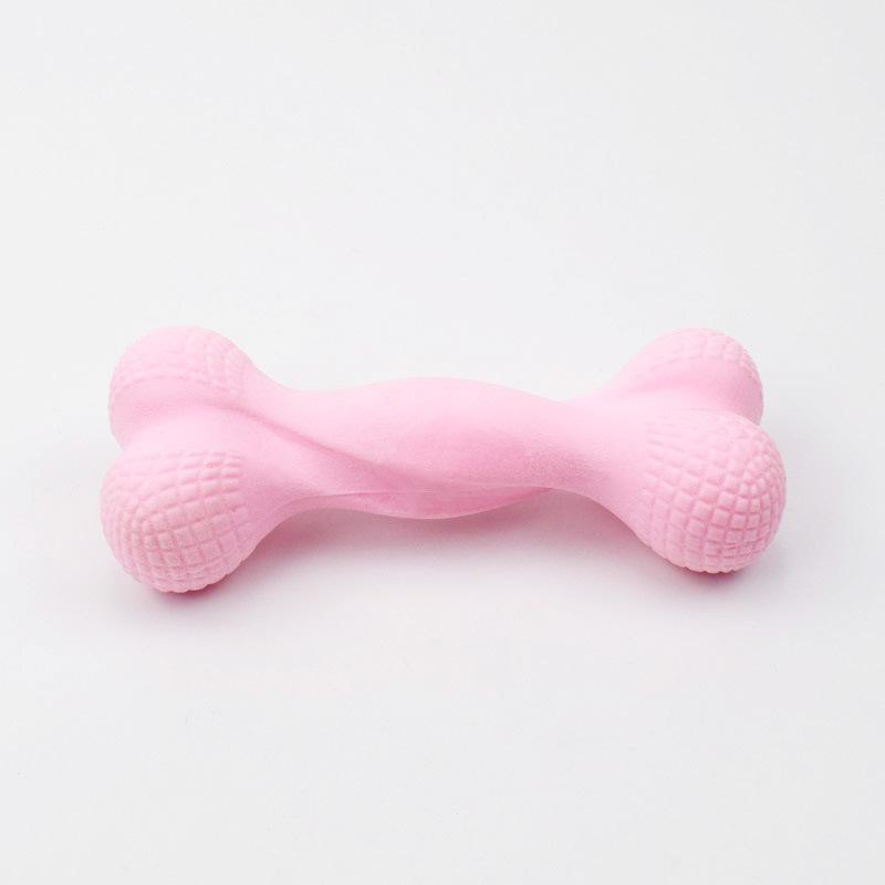 Milk Scented TPR Macaron Bone Chew Toy for Small Dogs