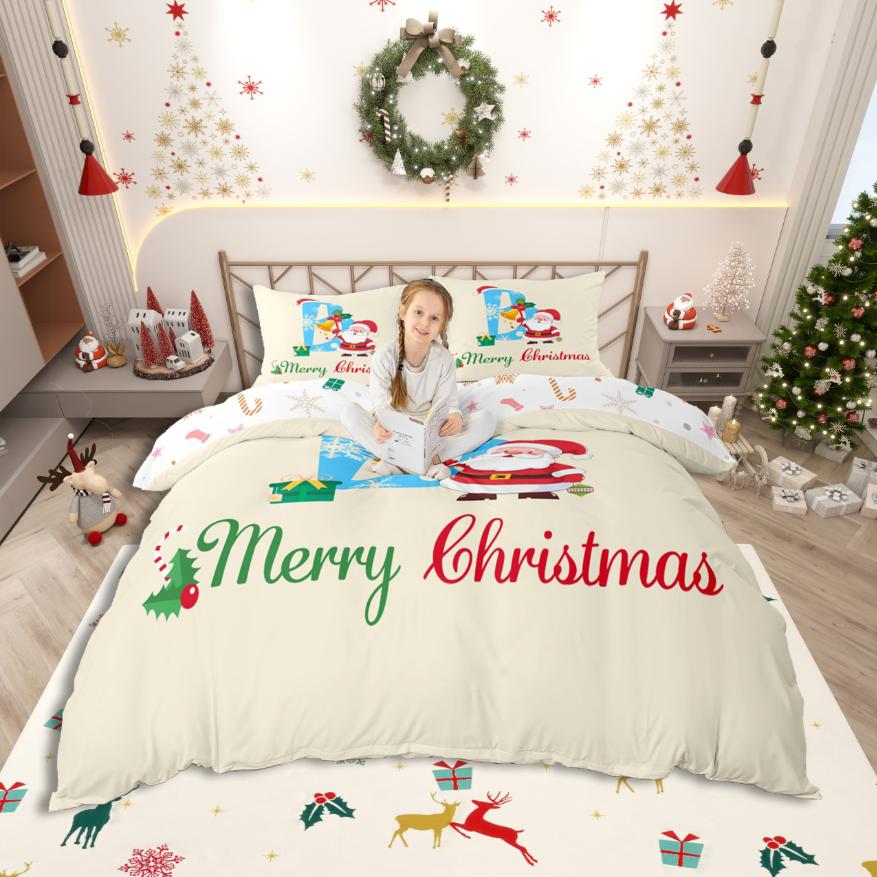Comforter Homewish Colorful Letter Monogrammed Theme Bedding Setmerry Christmas Bed Set For Girls Boys