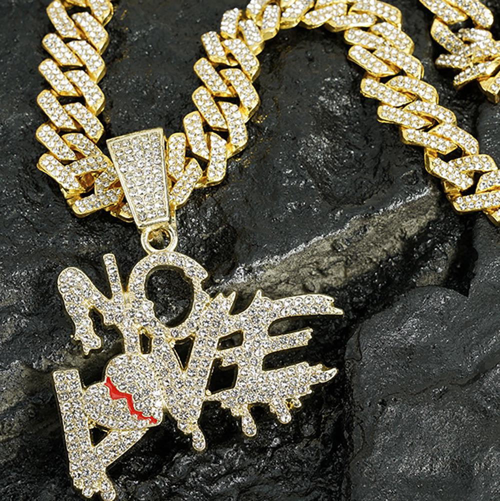 European-American Exaggerated Hip Hop Rhinestone Pendant Jewelry for Men & Women