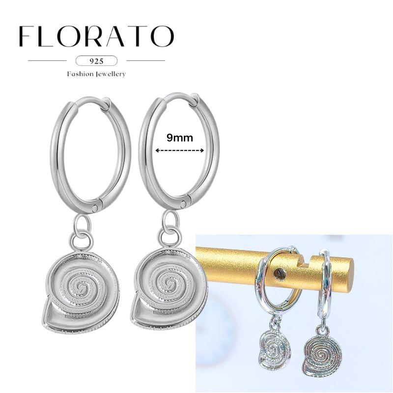YUXINTOME 925 Silver Ear Needle Zircon Hoop gold Earrings For Women Square Plate Pendant Cutout Heart Earrings Fashion Jewelry