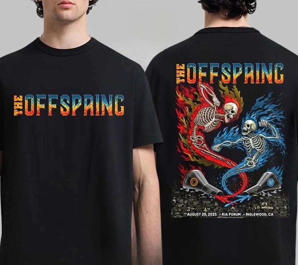The Offspring Keep Em Separated Inglewood California T-Shirt Double Sided High-end Luxury Is for Both Men and Women Top Y2k