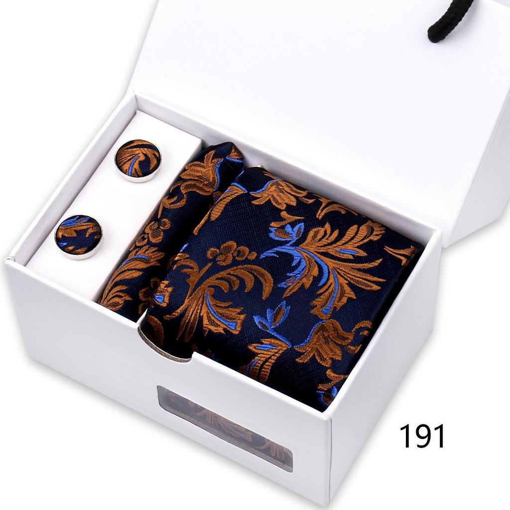 Men's High-End Polyester Tie & Pocket Square Set for Weddings and Formal Wear