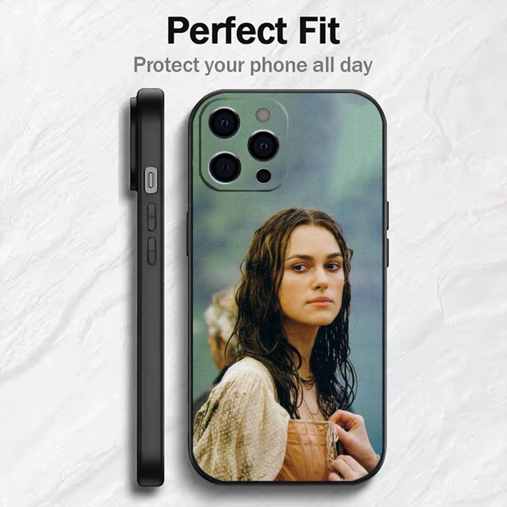 Actor K-Keira K-Knightley  Phone Case For iPhone17,16,15,14,13,12 Plus,Max Soft Silicone Black Cover