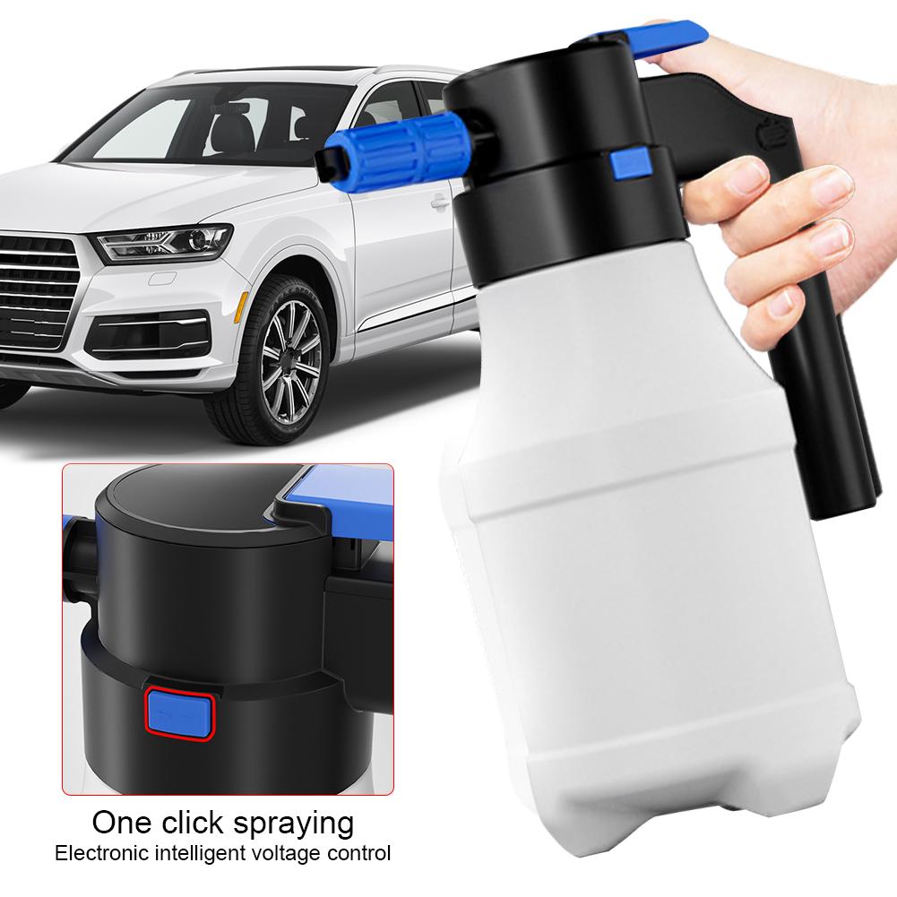 1.5/2L Car Washing Foam Sprayer Home Cleaning Hand Pump Foam Sprayer Tools USB Rechargeable Garden Gardening Electric Water Gun