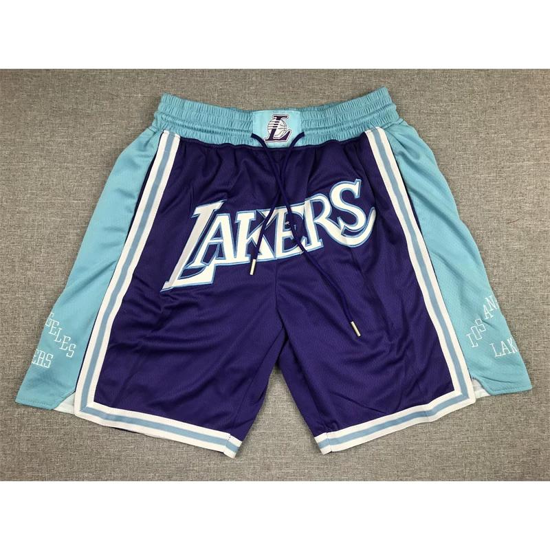 Just Don Retro Americano Mágico Pantalones Cortos Deportivos Bordados para Hombre Pantalones Cortos de Baloncesto High Street Pantalones Cortos del Equipo Lakers Pantalones Cortos de Cinco Puntos