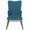 VidaXL Chaise à bascule avec repose-pied Bleu Velours 327764