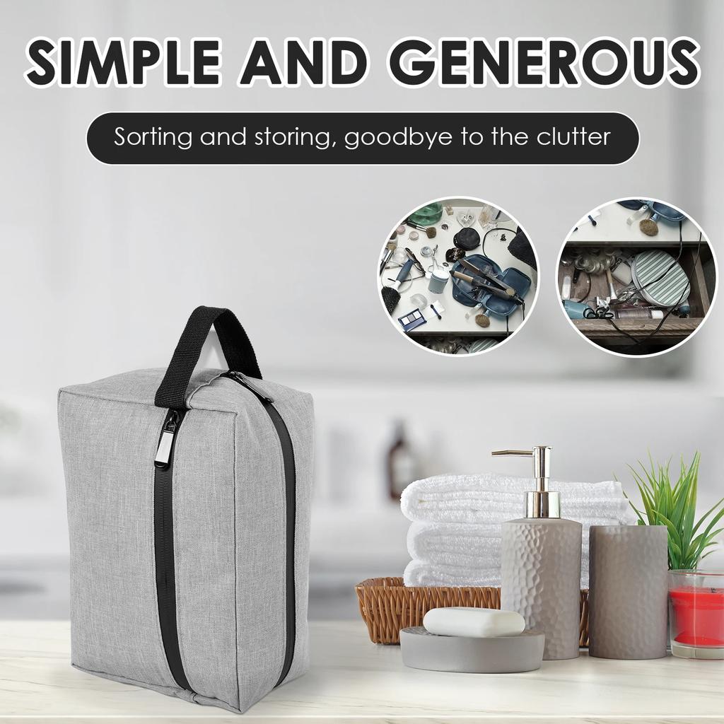 Portable Travel Toiletry Bag Oxford cloth Waterproof Mens Travel Bag with Pocket & Compartment Lightweight Cosmetic Storage Bag