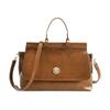 Women's Versatile Retro Briefcase Handbag: Large Capacity Crossbody for Daily Commutes
