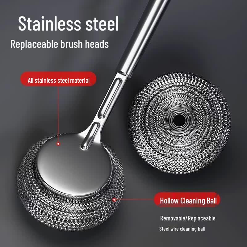 Stainless Steel Long Handle Pot Scrubber