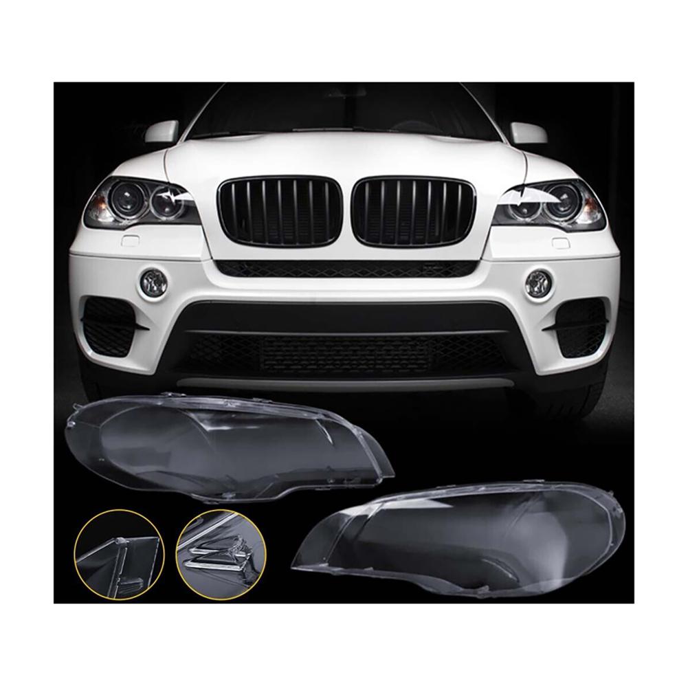 

1 пара защитных крышек для линз передних фар, прозрачные 63117288995 63117288997 63117288996 63117288998 для BMW 2007-2012 X5 E70 белый
