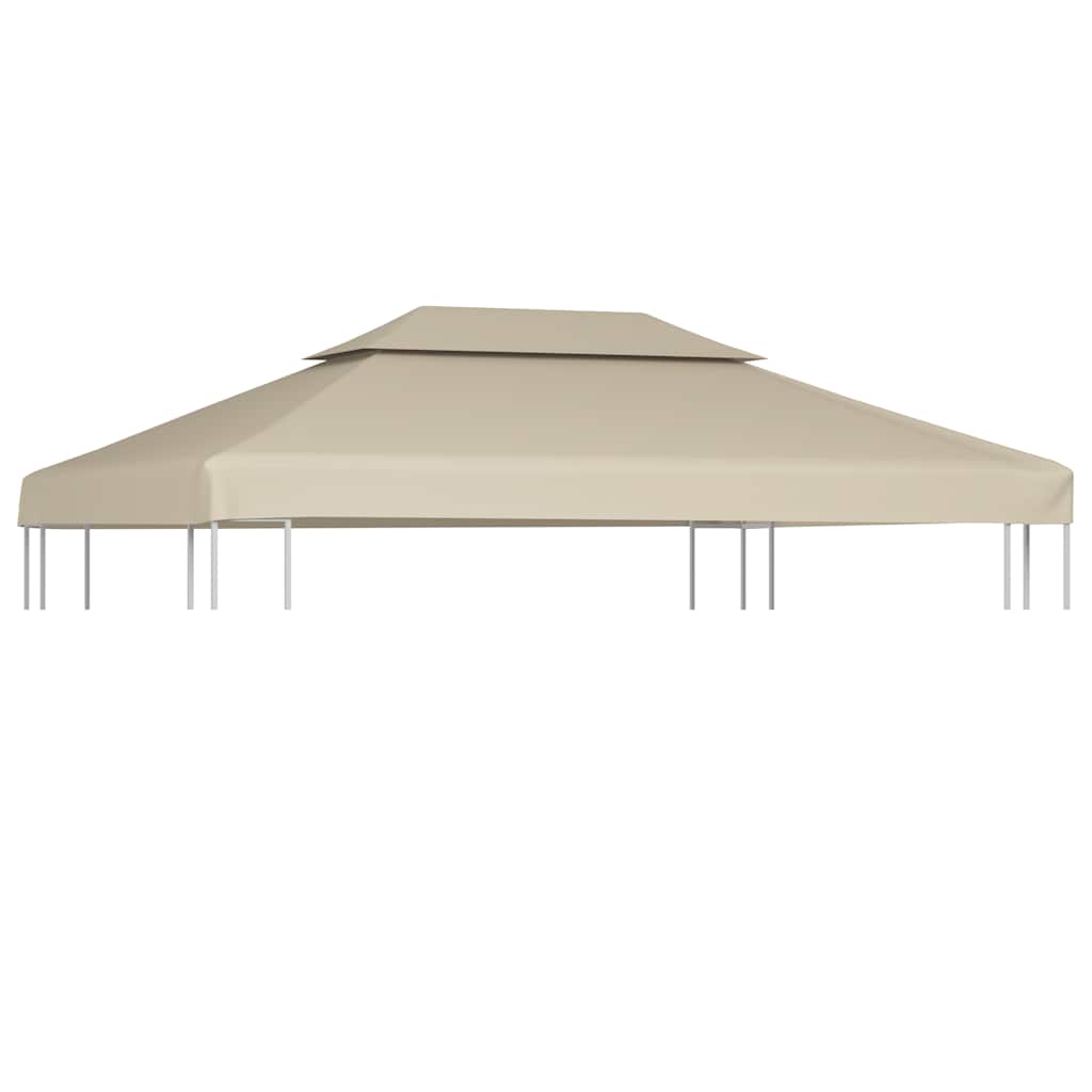vidaXL Pavillon-Dachplane Ersatzdach 310 g/m² Beige 3×4 m beige