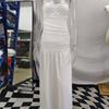 European and American Summer Beach Style Strapless Hollow Dress for Women's Wear