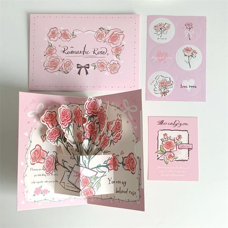 3D Halloween Blessing Card with Watercolor Retro Flowers