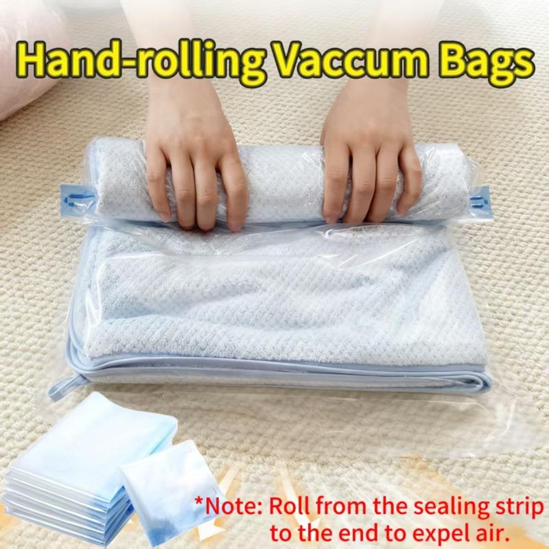 Reusable Hand Rolled Travel Compression Bag Vacuum Bags for Storing Clothes Suitable for Luggage and Essential Cruise Clothing