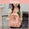 Capybara Letter Pattern Cartoon Kids Backpack With Breathable Nylon Material