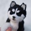 Realistic Husky Dog Simulation Toy Dog Puppy Lifelike Stuffed Companion Toy Pet Dog Handcrafted Husky Lifelike Dog Plush Toy
