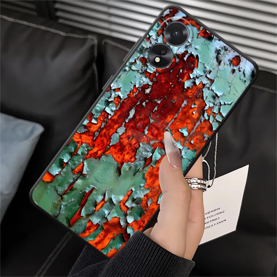 

Phone Cover Case for Oppo A18 A31 A72 A52 A15 A32 A12 A36 A17 A32 A73 A54 A11 A37 A16 A33 A71 A9 A38 A53 Retro Rust OPPO A54 5G