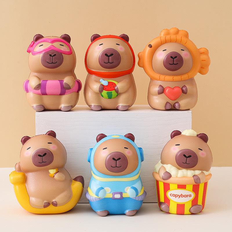 YD TOYS Mini Slow-Rebound Pu Material Cute Capybara Series Stress-Relief Squishy Toy for Children & Youth Unisex