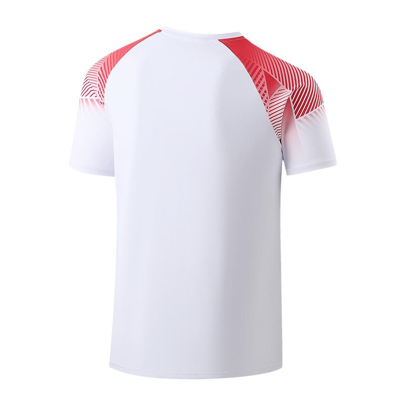 Red Gradient Quick-Dry Badminton and Table Tennis Training T-shirt for Men and Women