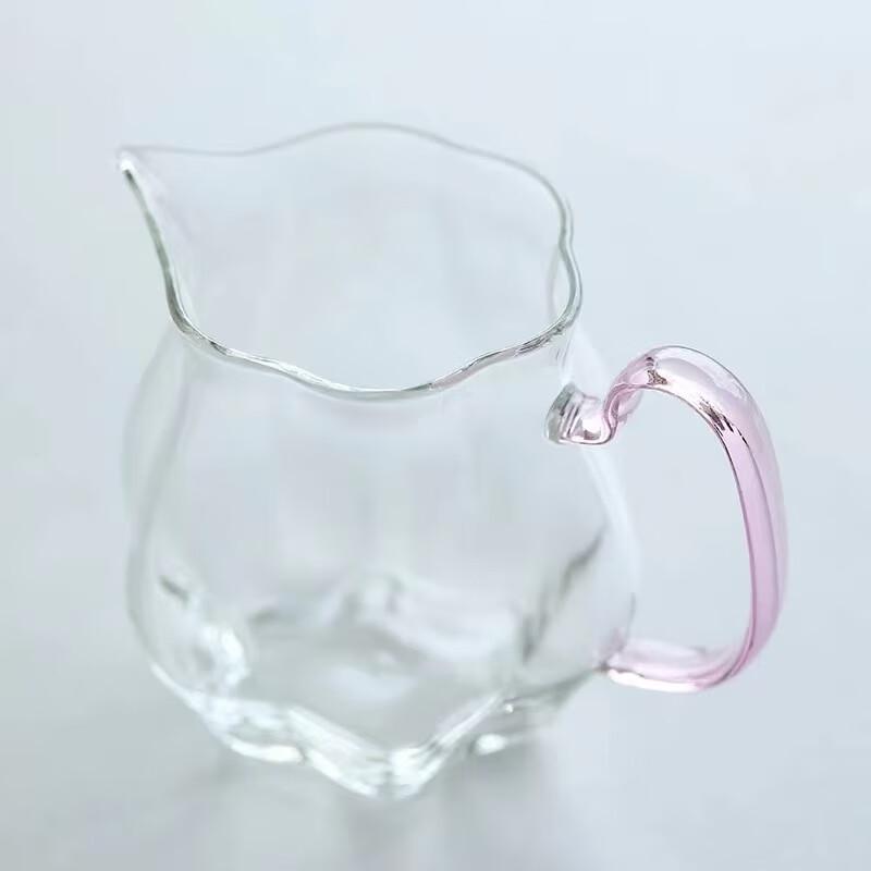 Plum Blossom Melon-Ribbed Glass Tea Pitcher
