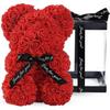Valentinstagsgeschenke für sie, Rosenbär Rosen-Teddybär - 10 Zoll Künstlicher Rosenblütenbär, Geschenk für Valentinstag, Hochzeit, Muttertag und Jahrestag