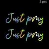 Car Mirrors Stickers Affirmation Reminder Just Pray? Multi-Purpose Decal For Side View Mirrors, Laptops,