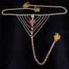 Catena Vita Cuore Rosa Estate Sexy Perizoma da Spiaggia Catena Corpo Strass Catena Corpo