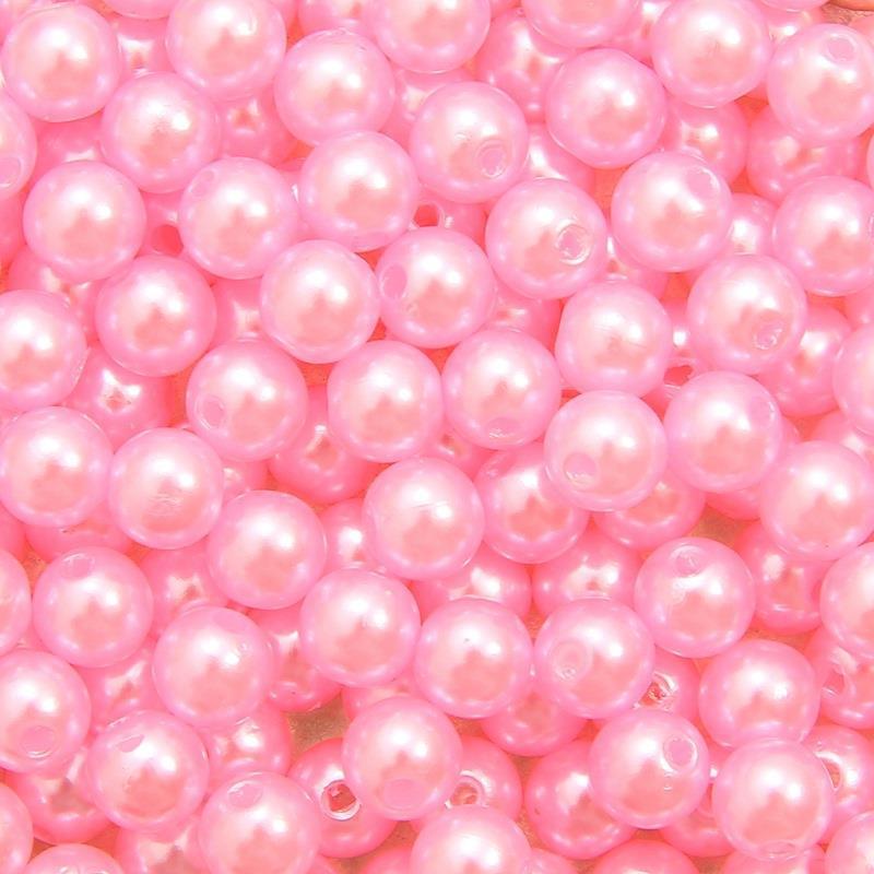 DIY Acrylic Pearl Beads: Round, Loose Beads for Handmade Jewelry Accessories, Bracelets, Necklaces, and Earrings.