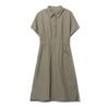 Solid Color Loose Casual Waist Slimming Plus Size Women's Dress Mom