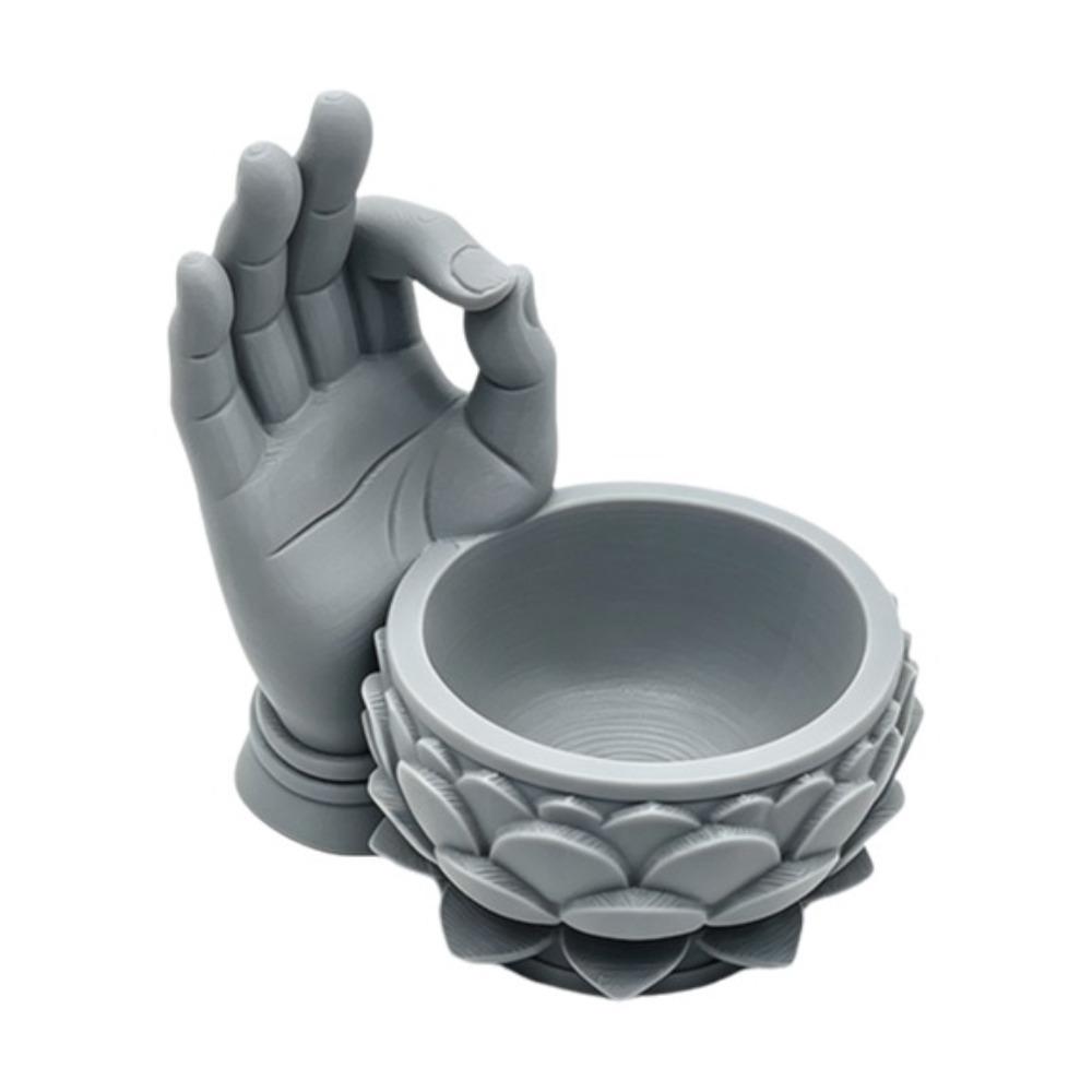 Ok Hand Succulent Planter Creative Jewelry Storage Tray Lotus Shaped Flower Pot  for Yard Garden