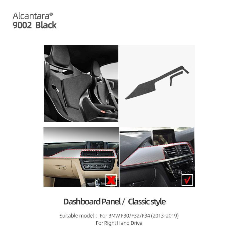 For BMW F30 F32 F34 Series 3 4 Made of Alcantara Dashboard Panel trument Trim M Performance Stickers Car Interior Accessories