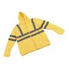 Herren Warnschutz-Sweatshirt Hohe Sichtbarkeit Reflektierende Streifen Reißverschluss Fleece Winddicht Hi Vis Sicherheitsjacke Gelb XL