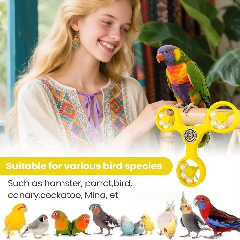 New Rotating Bird Interactive Toys ABS Cockatiel Conure Spinner Wheel Budgie Parrot Parakeet Toy Cage Accessories
