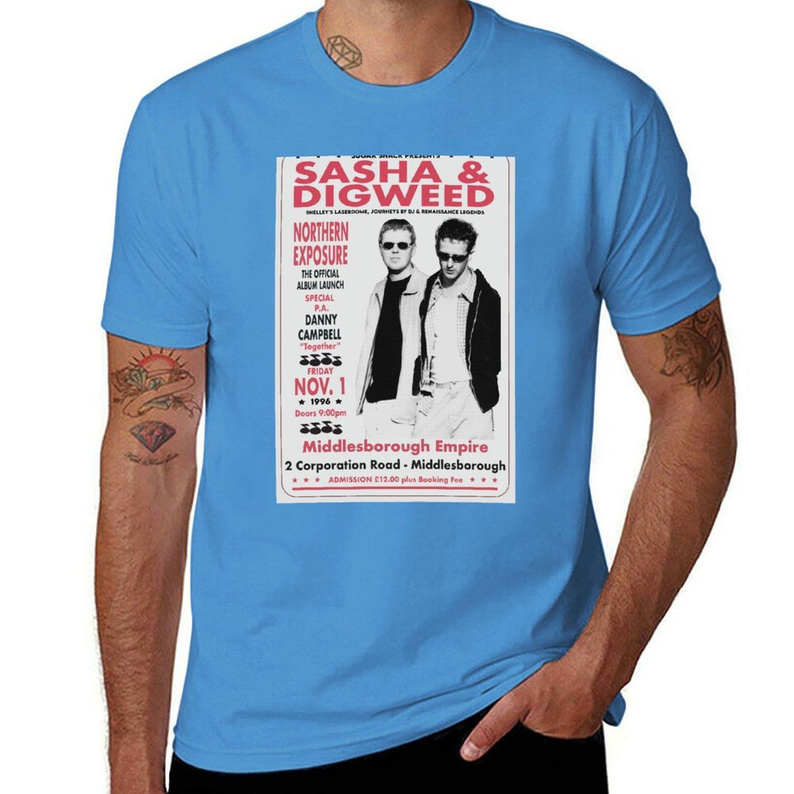 Sasha & John Digweed Northern Exposure Album Launch 1996 Uncreased T-Shirt cute clothes animal prinfor boys tops men clothing S