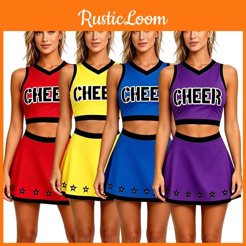 Cheerleader Uniform With Polyester Fabric For Cosplay And Performance Use