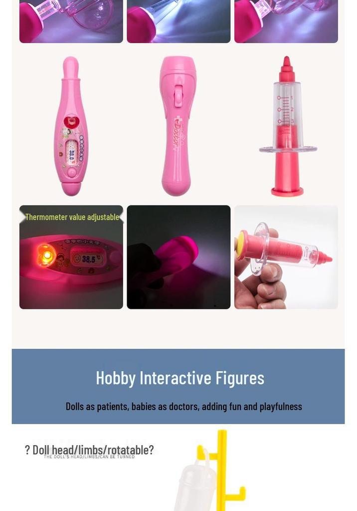 Kids' Doctor Playset: Nurse Role-Play Suitcase with Stethoscope & Syringe