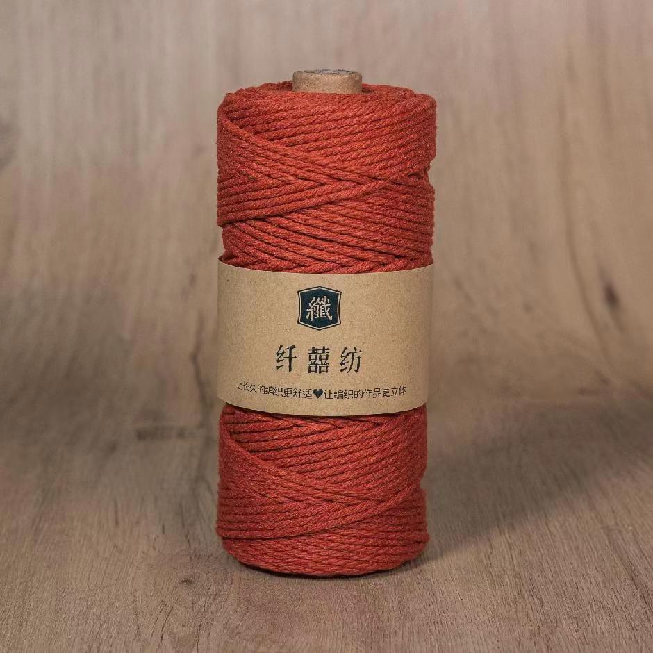 3Mm100M Colored Cotton Rope Thread Handmade Diy Bundled Woven Bag Wound Decorative Thread Tapestry Accessories Material