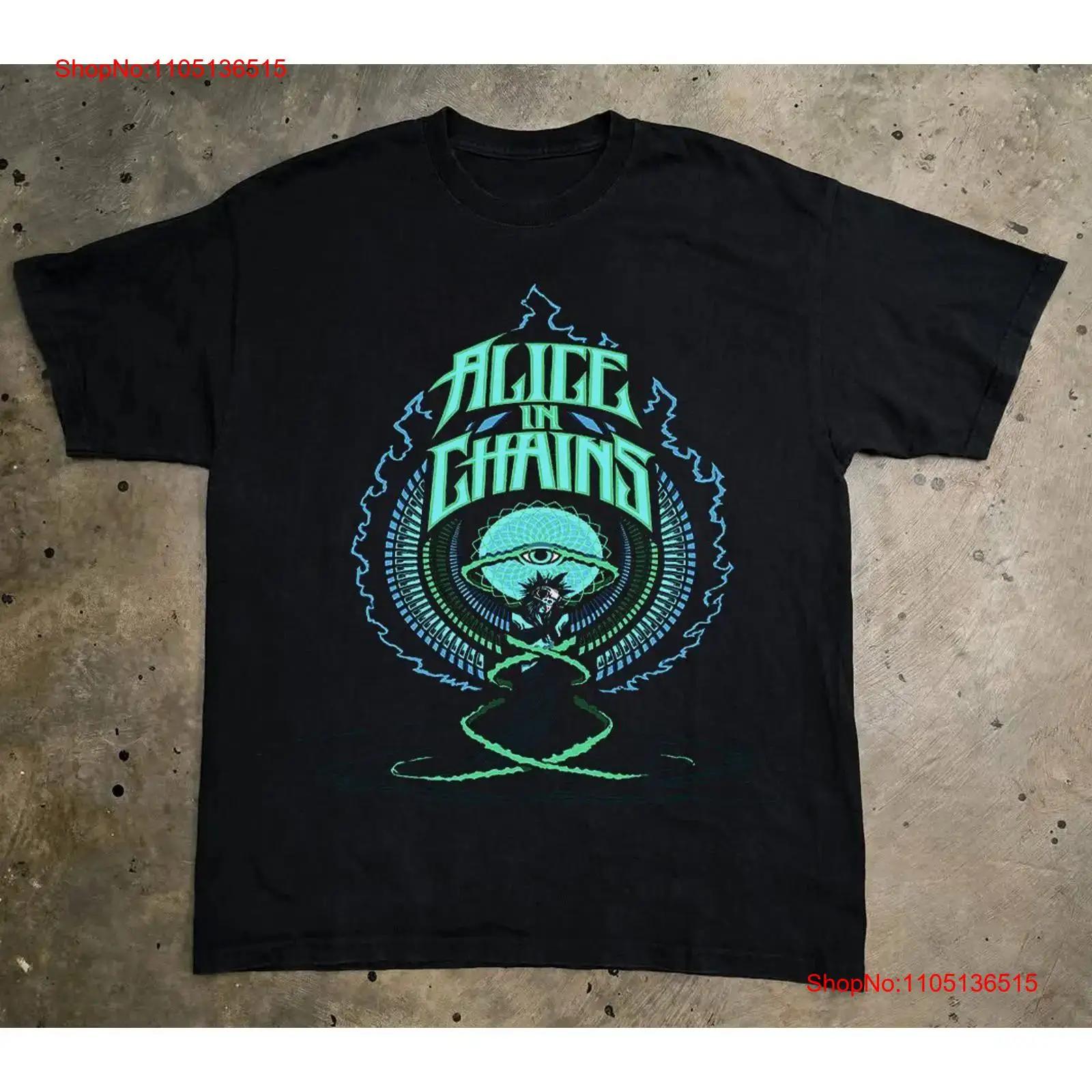 

Alice In Chains Band Logo T shirt Cotton Black Size S 5XL vintage Washed Slightly Versatile Top For Everyday Wear homme 5XL різнокольоровий