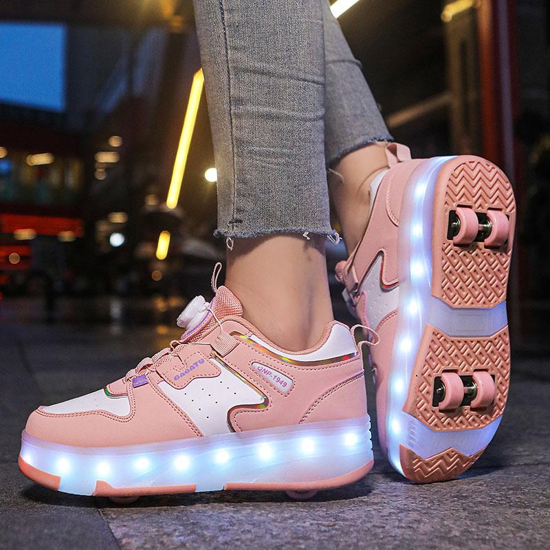 Kid's Luminous Sneakers Running Shoes Children's Glowing Sneakers with Charging Boy Luminous Sneakers