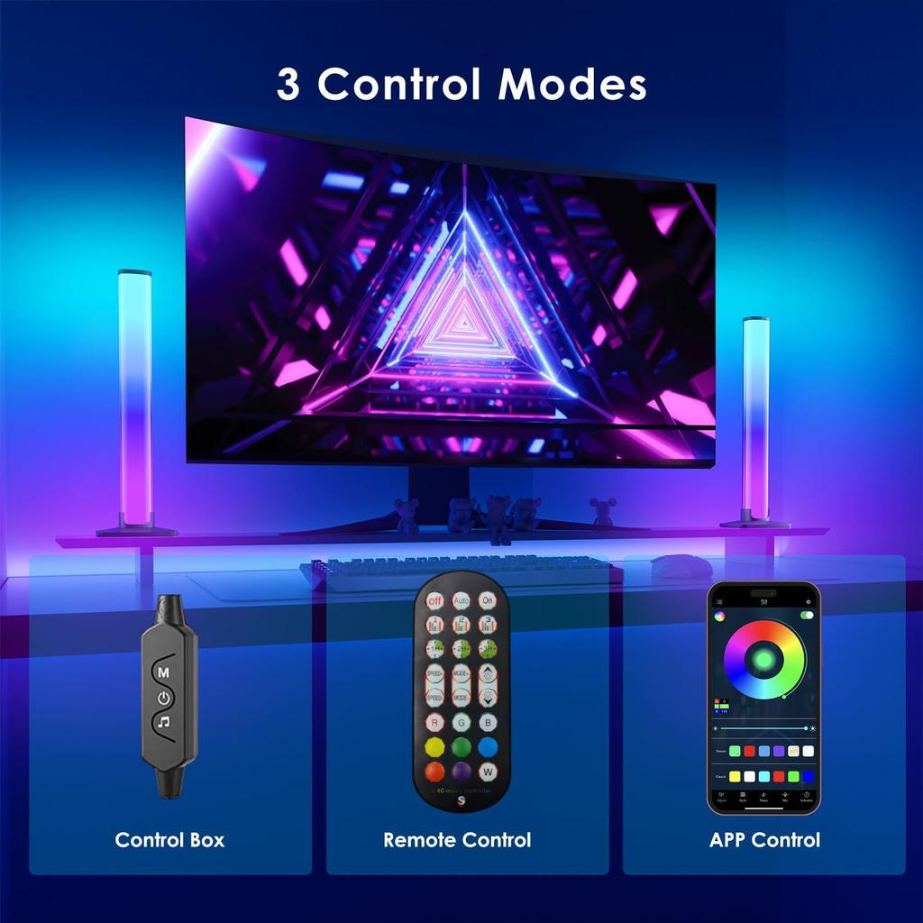 RGB LED Table Lamp Music Smart Bluetooth Contro Desktop Lighting for TV Backlight Desktop Lamp Gaming Ambient Light Decor