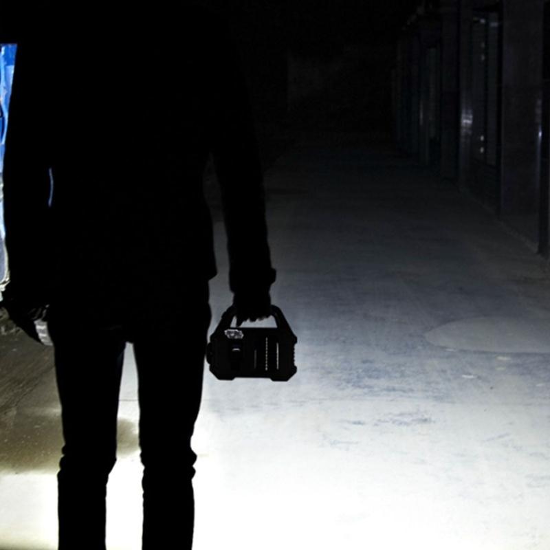 2500mAh Camping Light Work Light Rechargeable LED Torch Water Proof Outdoor Searchlights USB Solar Charging Flashlight