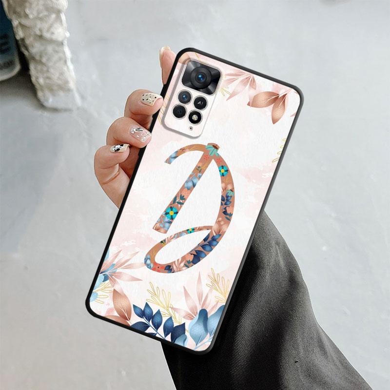 Blumenmuster Blatt Brief Kunst Fall für Xiaomi Redmi Hinweis 12 11t 11s 11 10 8 Pro 9 9s 9t 8t für Mi 10 8 9a 9c 10c 12c K40