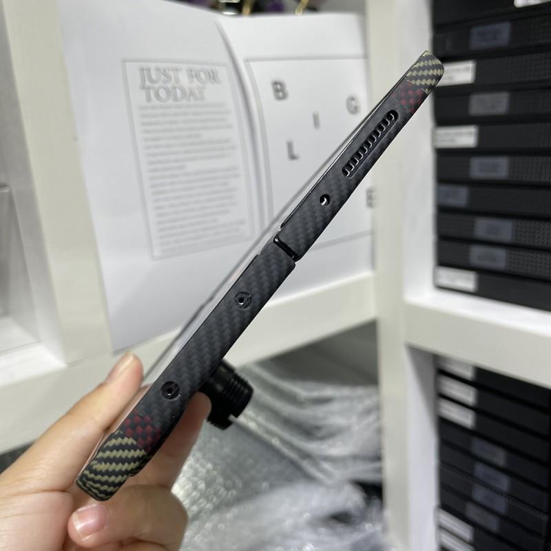 Étui de téléphone magnétique en Kevlar pour Galaxy Z Fold4 Housse de protection ultra-fine en fibre d'aramide