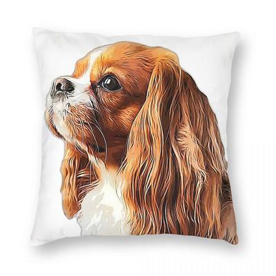 Cavalier King Charles Spaniel Quadratische Kissenhülle Kissenbezug Kissen Überwurf für Zuhause Schlafzimmer Auto